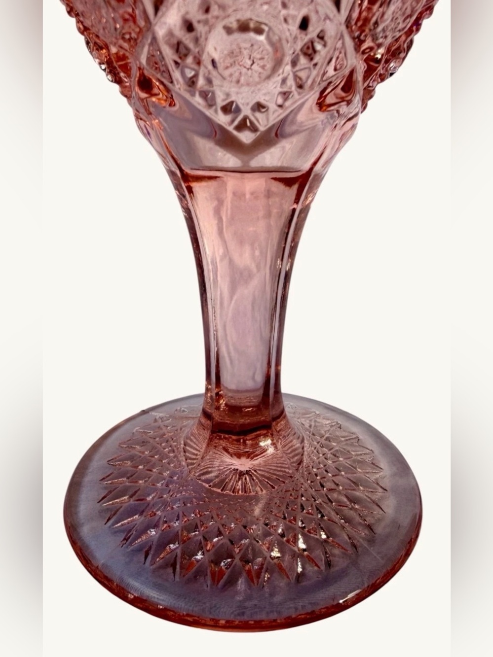Imperial Glass Mogul Variant Pink Water Goblet Azalea 1930s Vintage - Picture 3 of 7